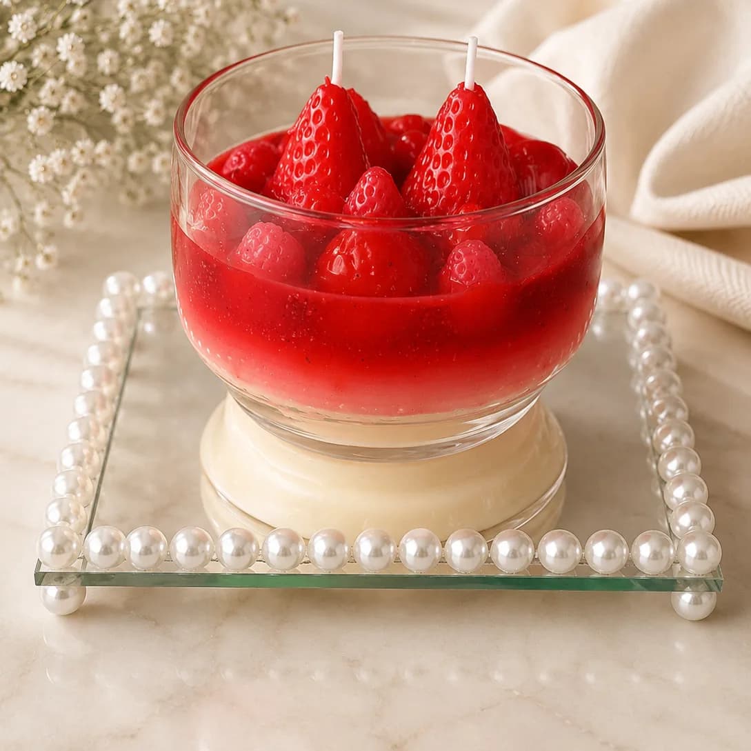 Vela Morango com Chantilly 